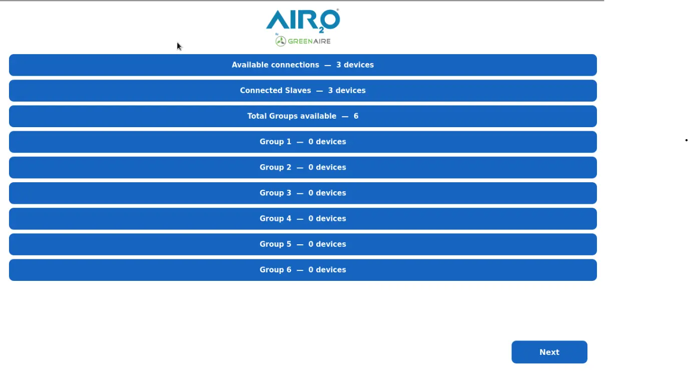 Web dashboard showing three connected zones with real-time temperature and connection status