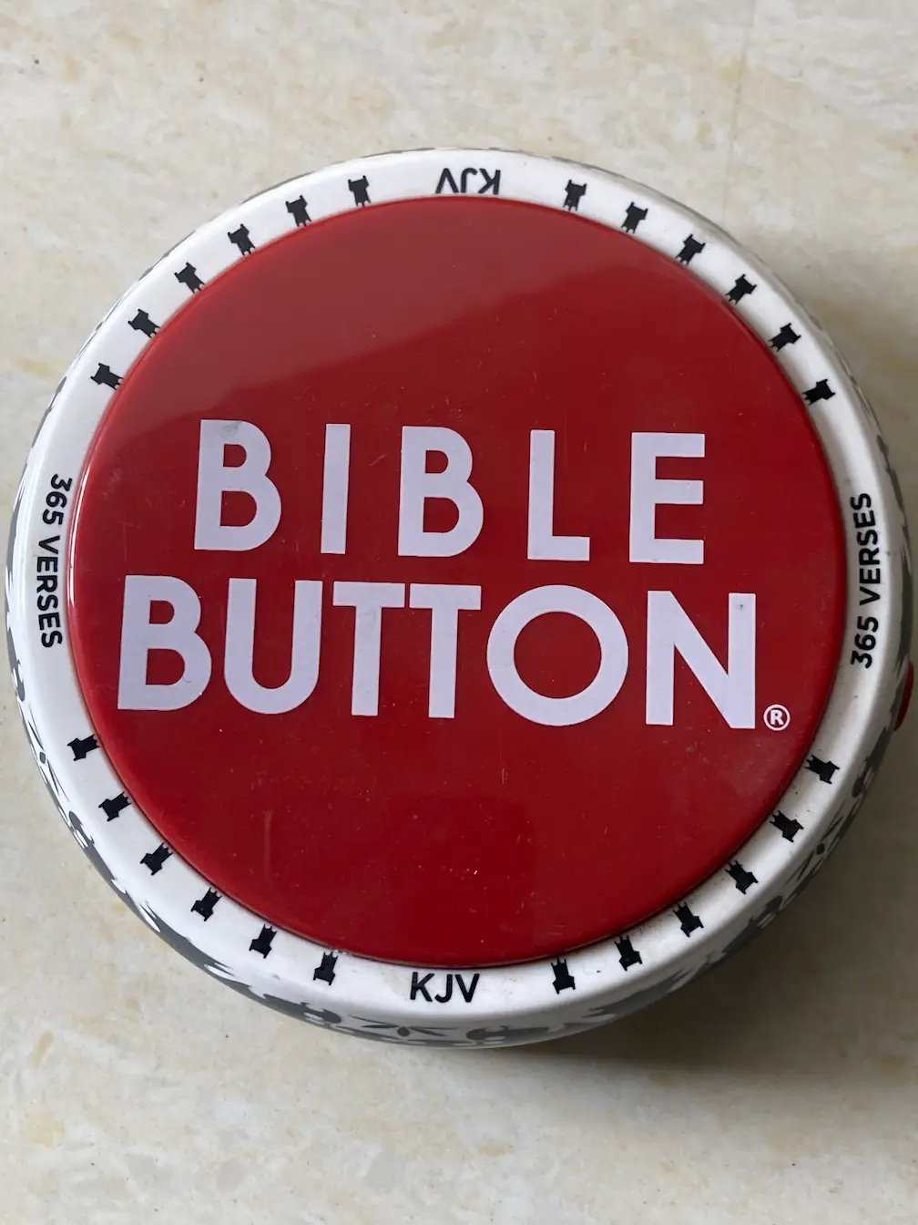 Bible Button device — press-to-play KJV Bible verse audio player