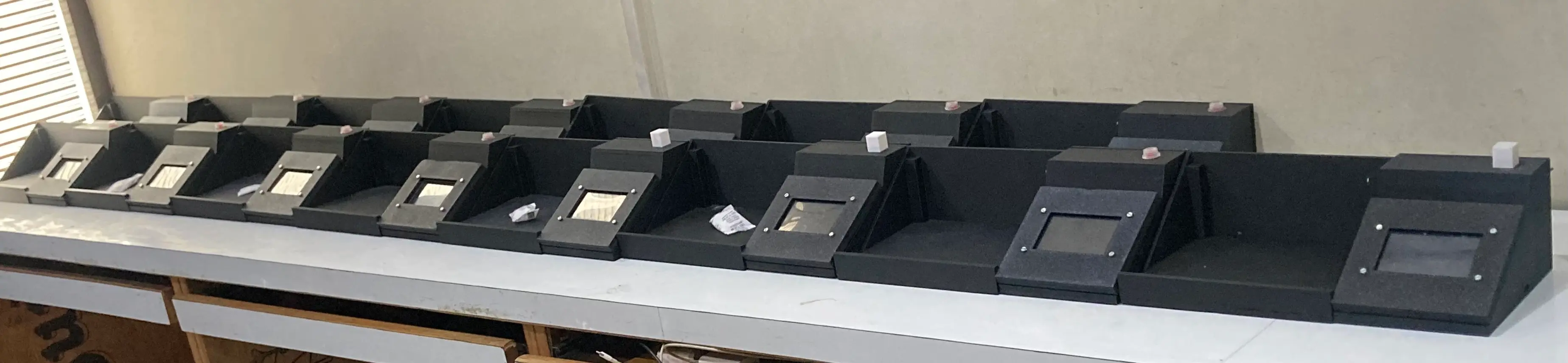 Batch of interactive retail display hardware units in production at DigitalMonk